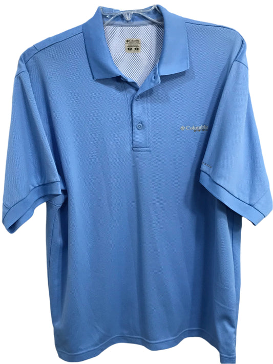 Columbia Omni-Shade Short Sleeve Polo Light Blue Mens M