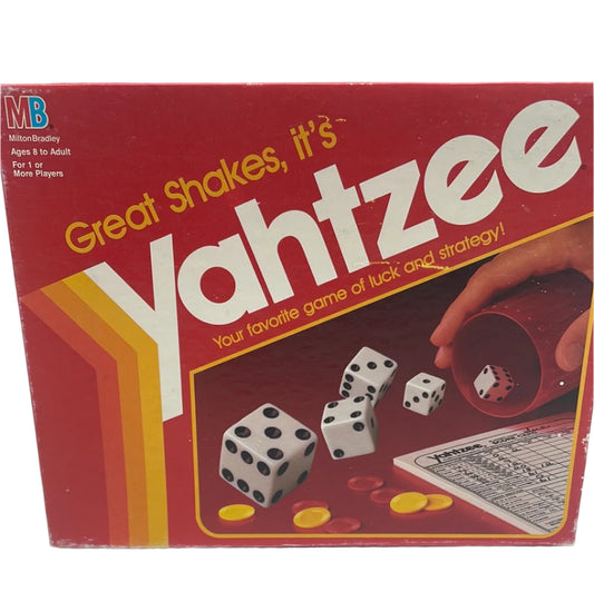 Vintage 1982 COMPLETE YAHTZEE Damaged Box