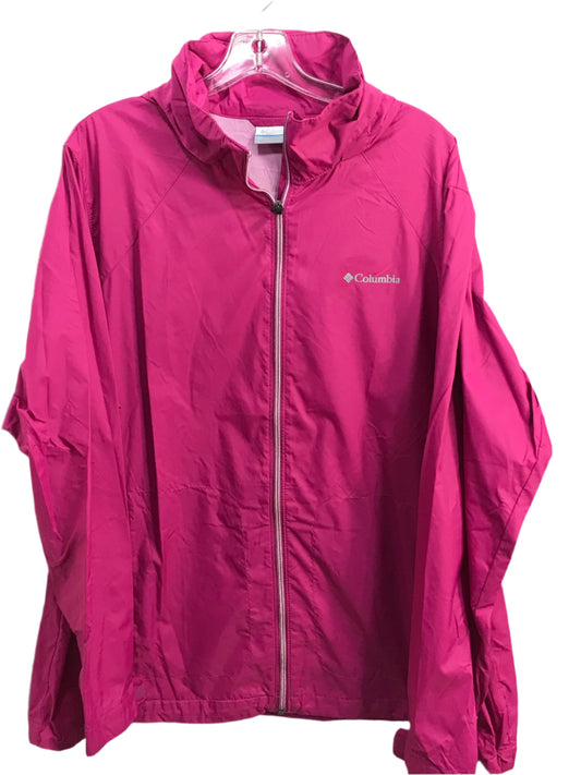 Columbia Full Zip Windbreaker Pink Ladies XXL