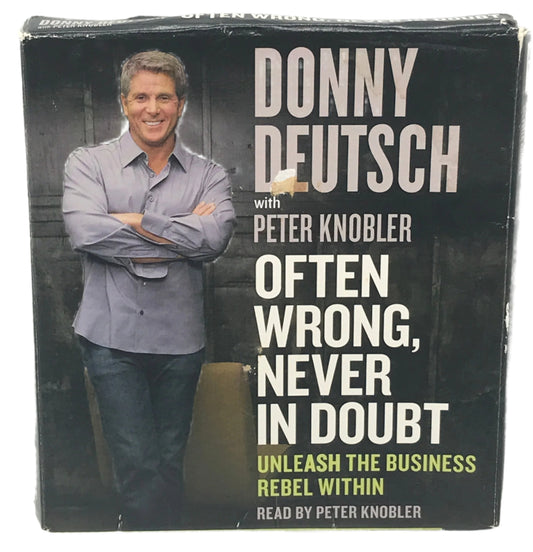 AUDIO BOOK ON CD - DONNY DEUTSCH - Often Wrong, Never in Doubt