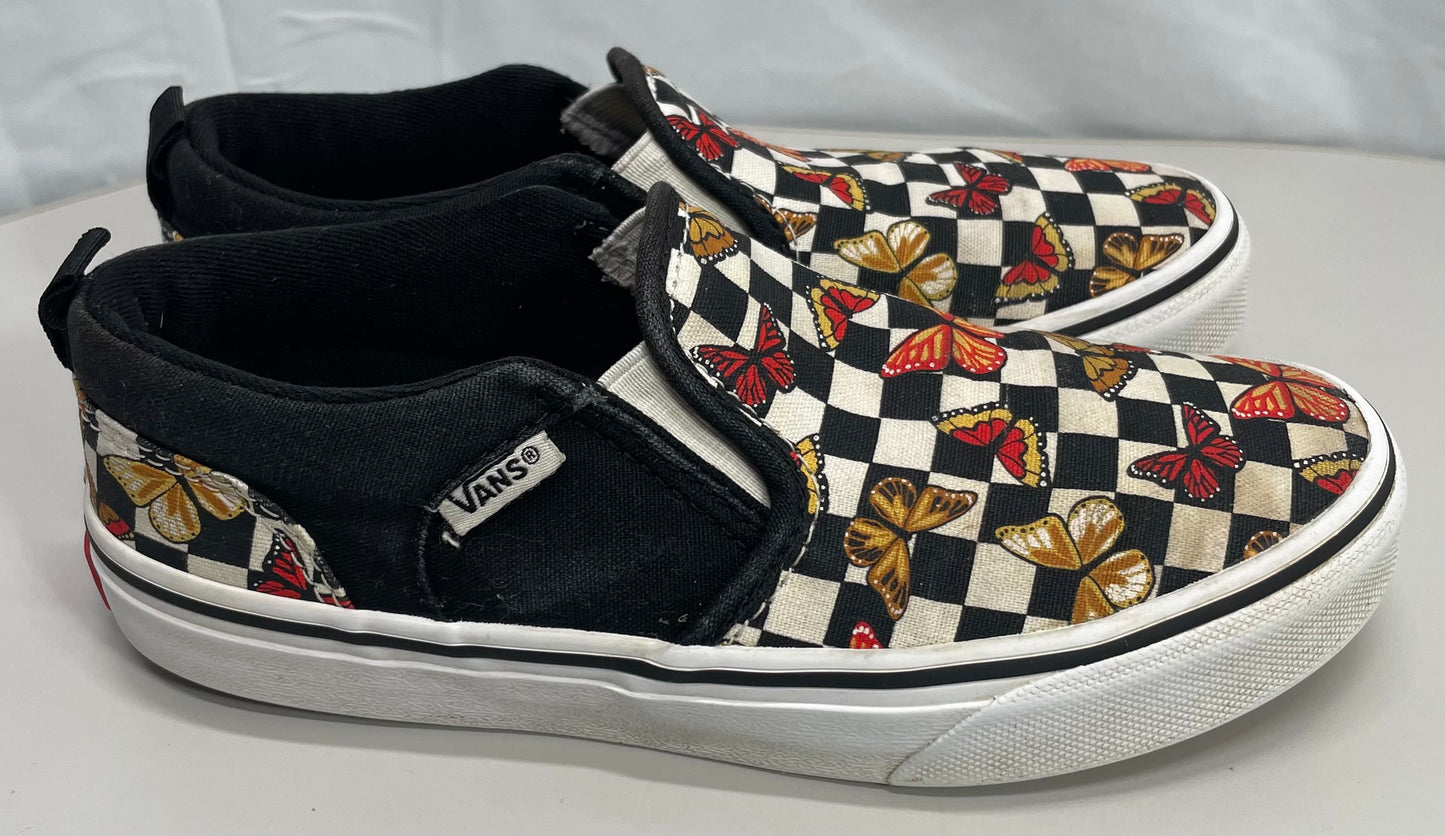 Vans Off the Wall Shoes Butterfly Canvas Slip On Missy 2.0