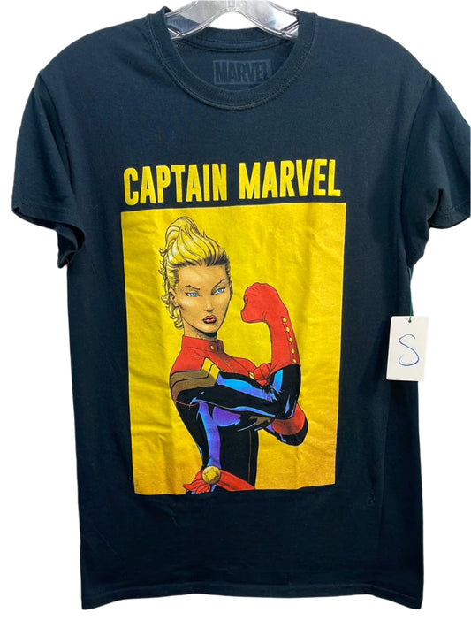 Captain Marvel Graphic Tee Black Adult S