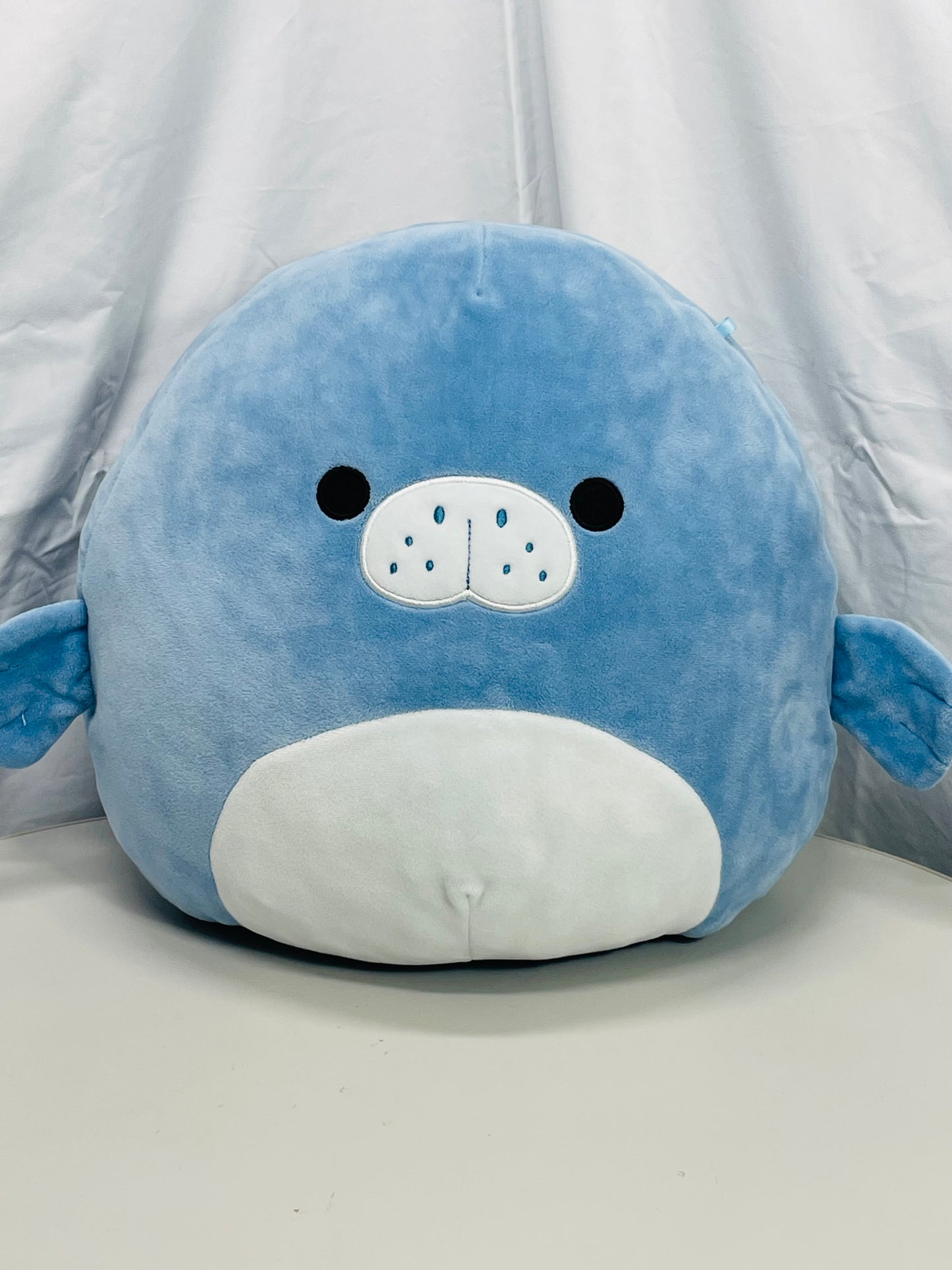 Squishmallows 12" Maeve Blue Manatee LT WEAR / STAINING Freshly Laundered