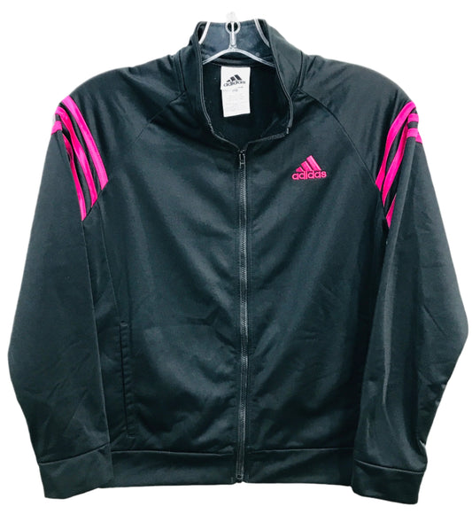 Adidas Black & Pink Zip Jacket Girls 16