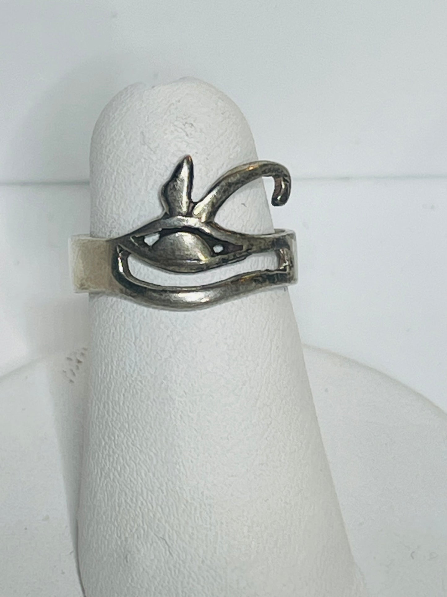 Sterling Silver Ring 925 Egyption Eye Pinky or Child SIZE 4