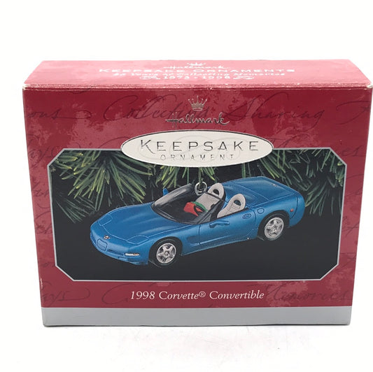 Hallmark Ornament NIB: (1998) 1998 Corvette Convertible Blue