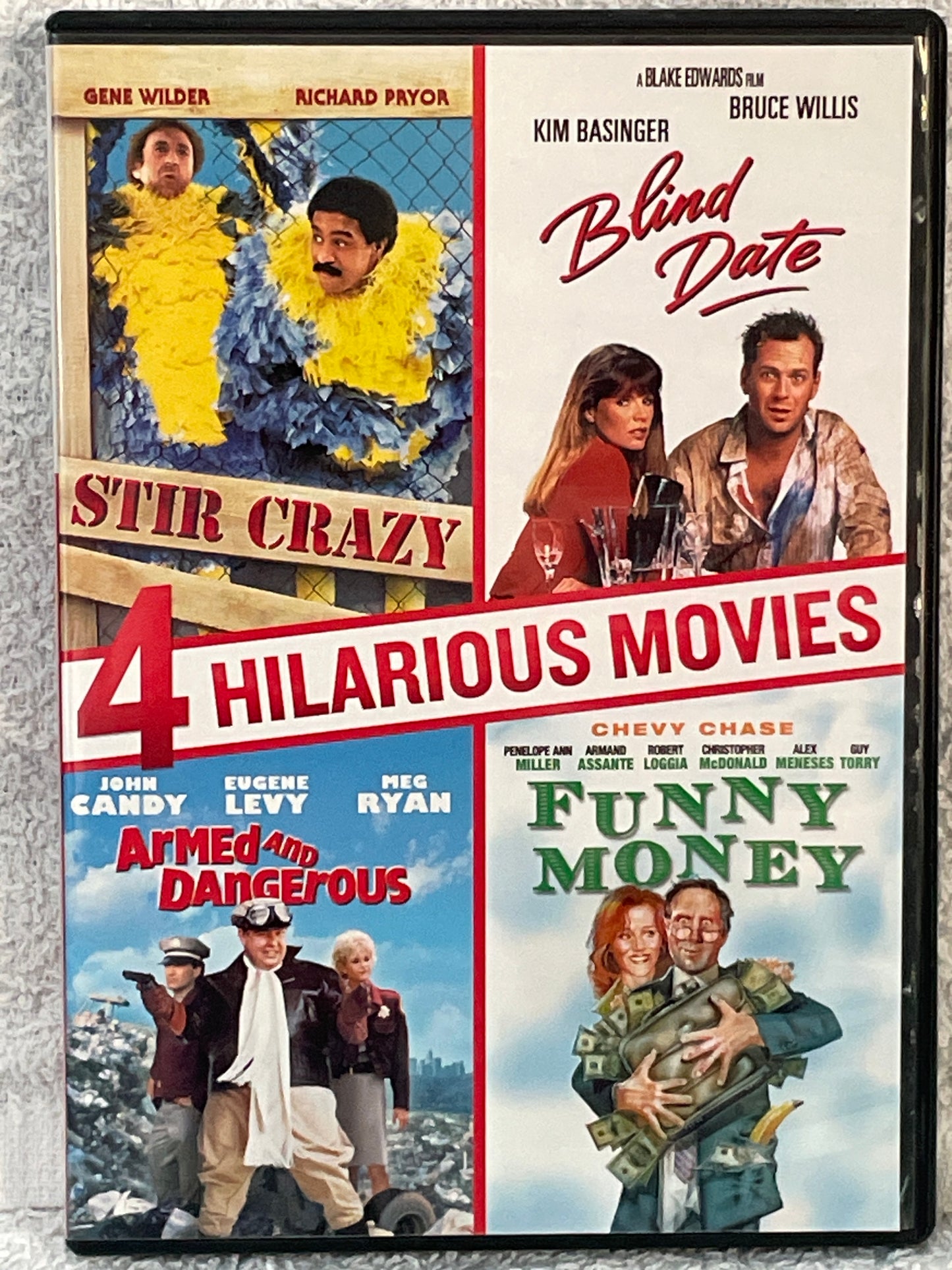 4 Comedy Movie Set: Stir Crazy, Blind Date, Funny Money, Armed & Dangerous