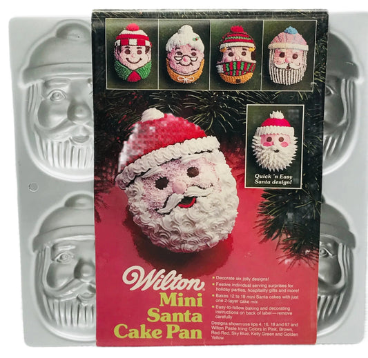 Vintage 1983 Wilton Mini Santa Cake Pan UNUSED