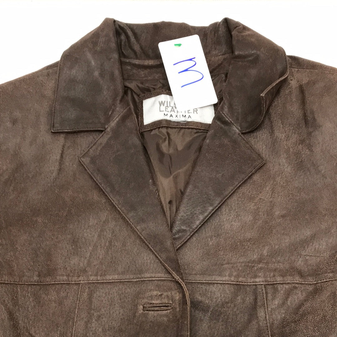 Wilsons Leather Brown Jacket Ladies M