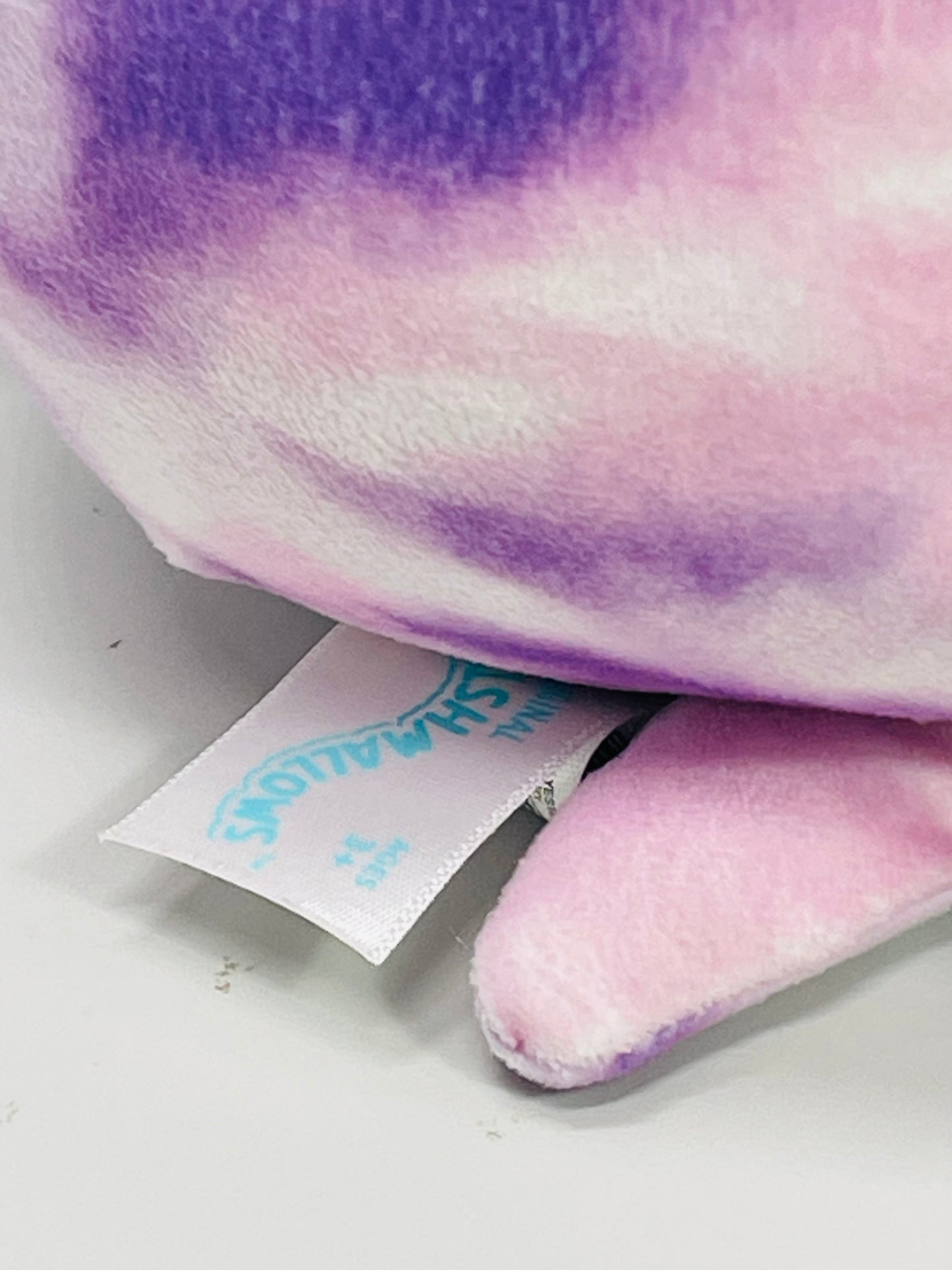 Squishmallows  8" Nabila Narwal Purple Tie dye LT WEAR Freshly Laundered