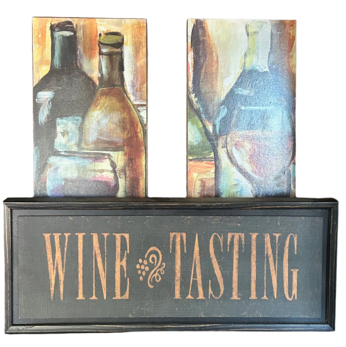 3 PC Wine Decor Wall Art 18" x 6"