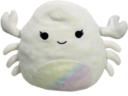 Squishmallows 8" Magela White Crab w/ Tie Dye Belly LT WEAR Freshly Laundered