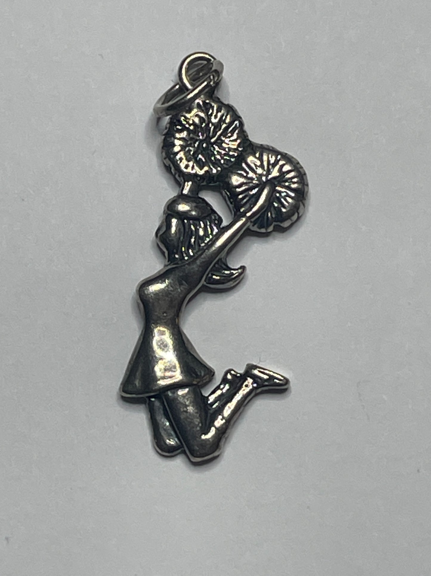 Sterling Silver 925 Necklace Pendant Cheerleader 1