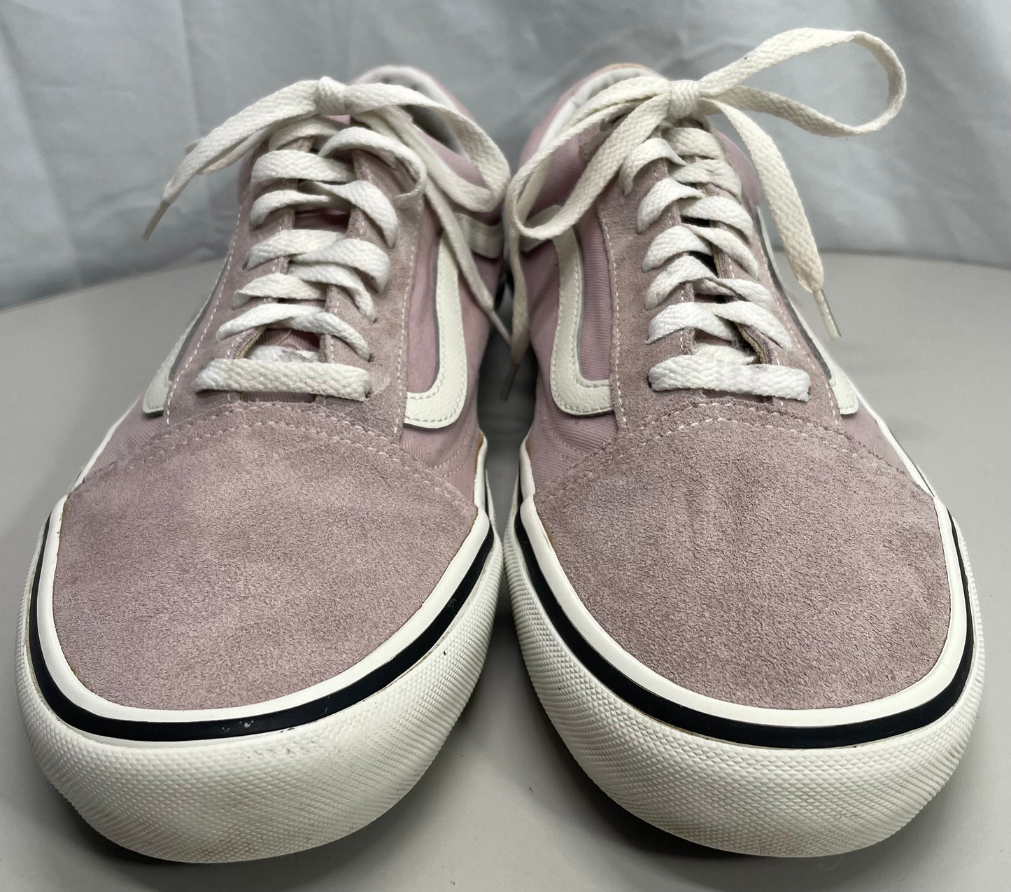 Vans Off the Wall Shoes Lace Up Lavender Purple Suede LT Staining Mens 12