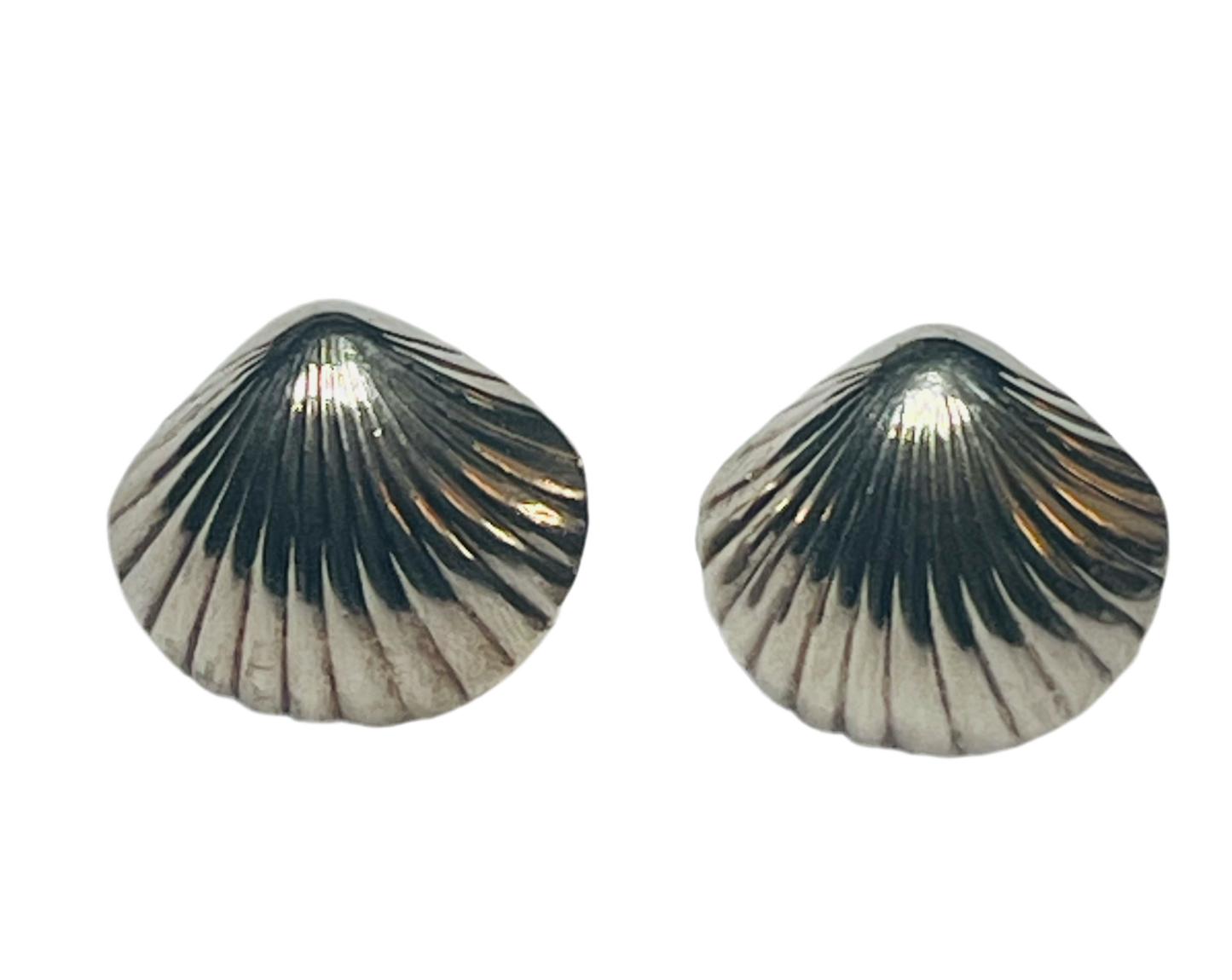 Sterling Silver 925 EARRINGS Post Seashells