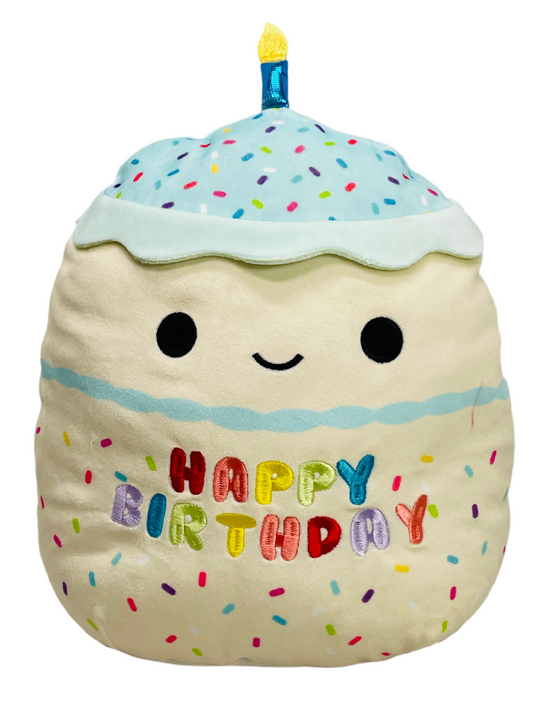 Squishmallows  14" Happy Birthday Cupcake LT WEAR/Stain Freshly Laundered