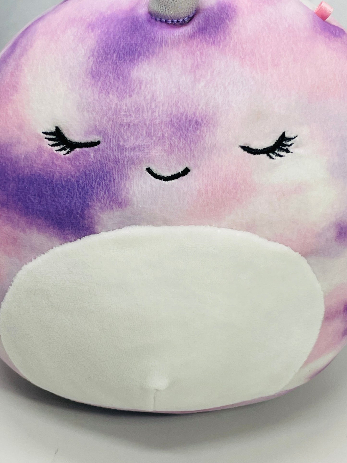 Squishmallows  8" Nabila Narwal Purple Tie dye LT WEAR Freshly Laundered