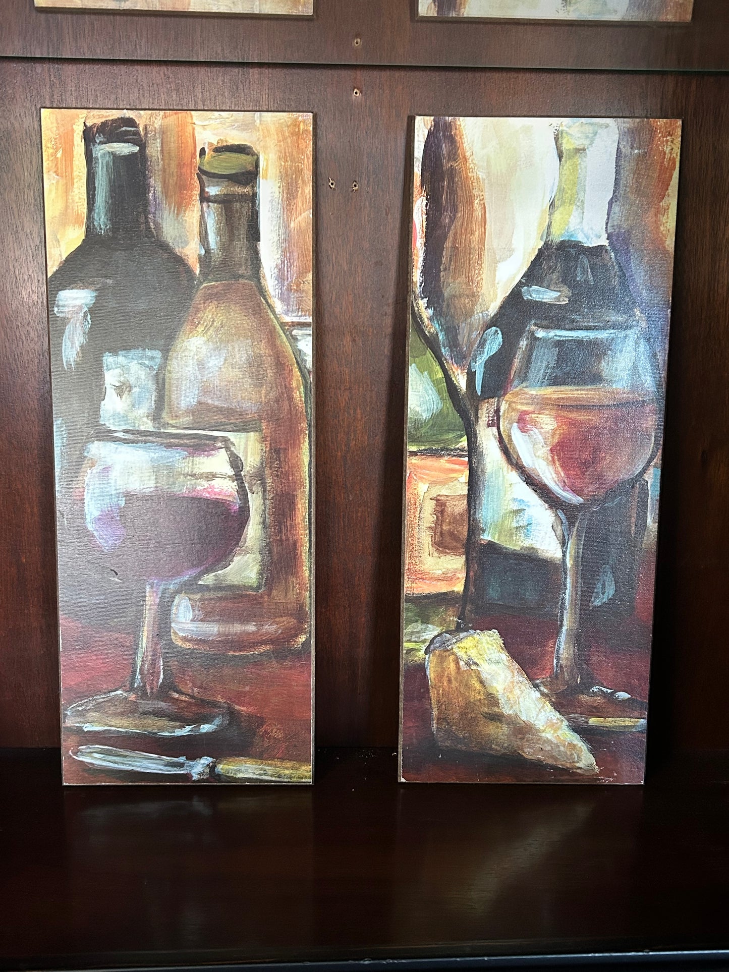 3 PC Wine Decor Wall Art 18" x 6"