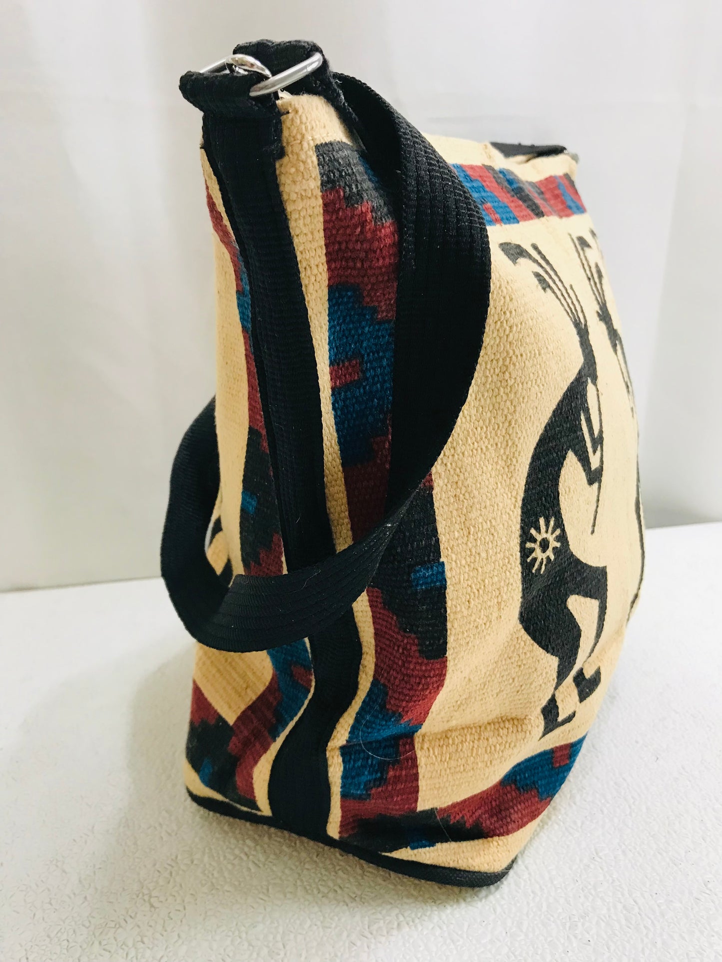 AUTHENTIC Soutwestern Kokopelli Tote Bag Woven 17" x 12"