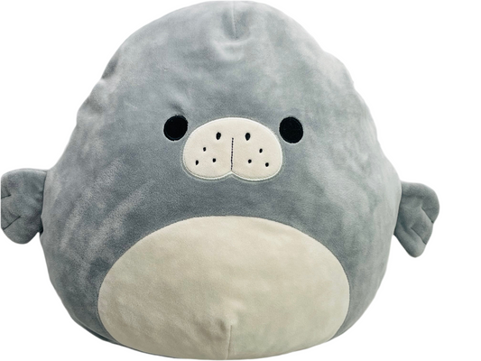 Squishmallows 14" Matt Gray Manatee LT WEAR Freshly Laundered