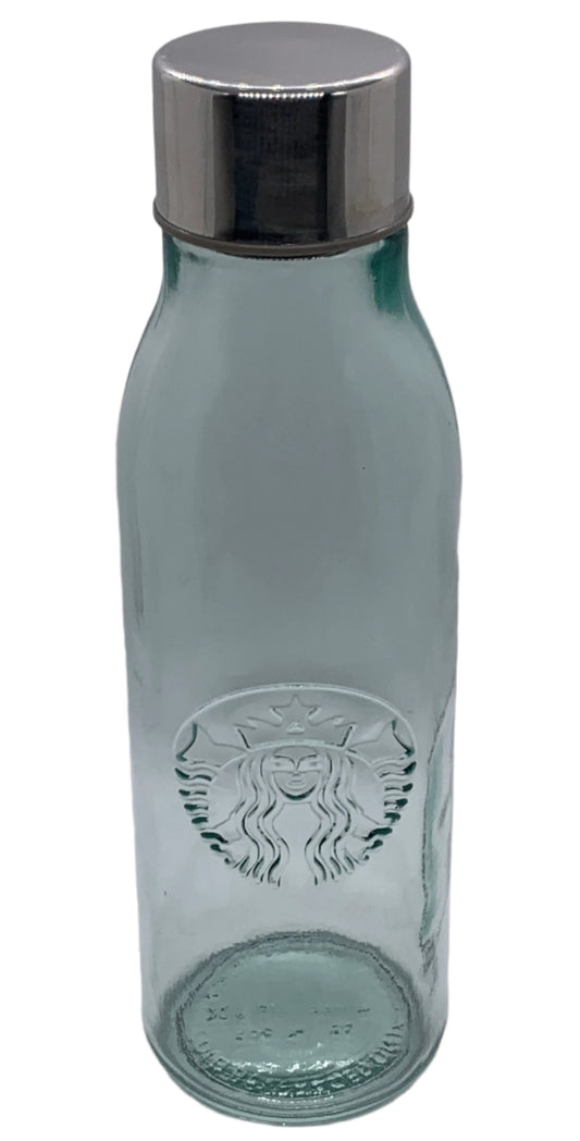 Starbucks Clear Green Glass Bottle 20oz