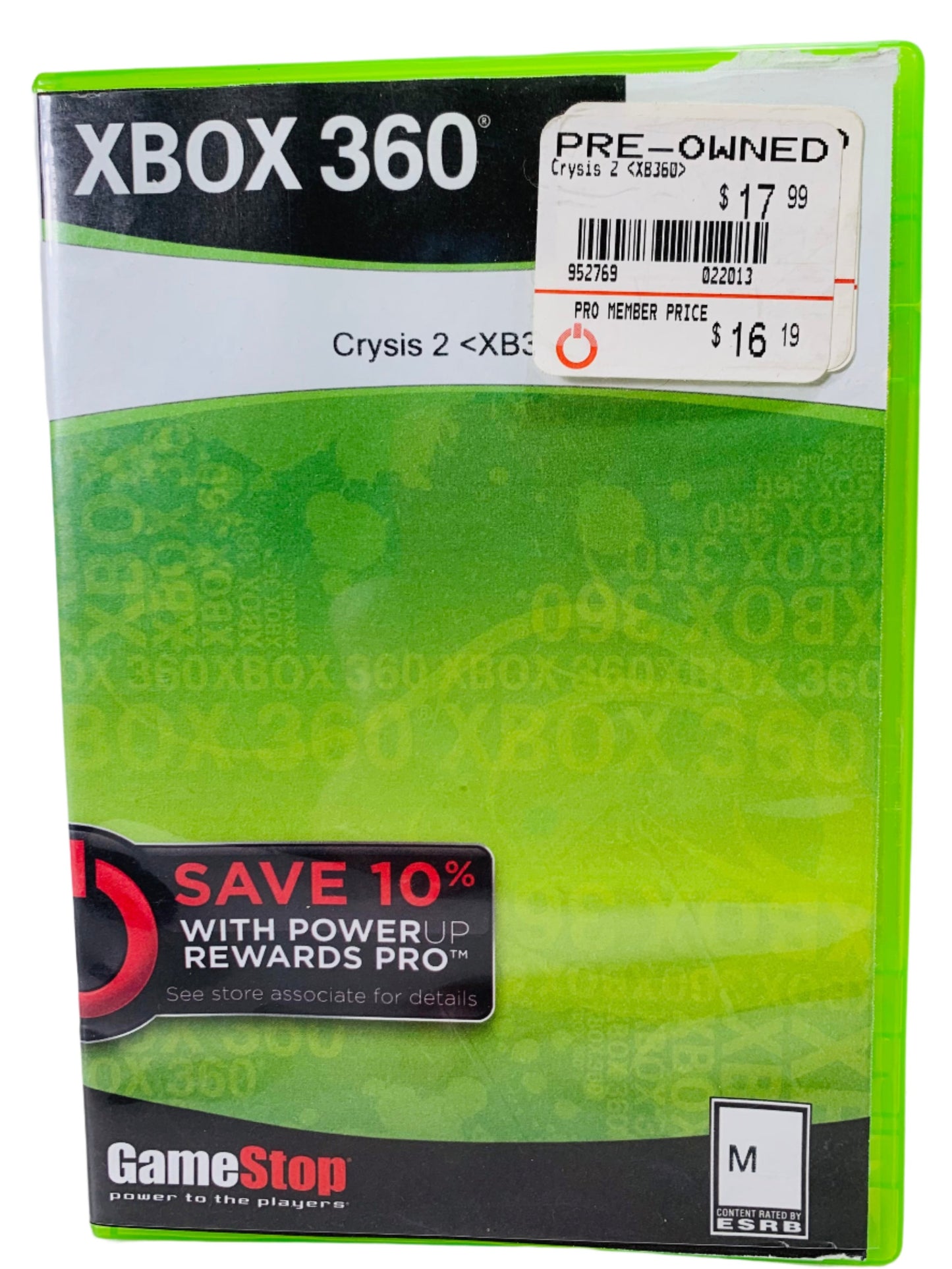 XBOX 360 EXCELLENT CONDITION - Crysis 2 in Game Stop Case