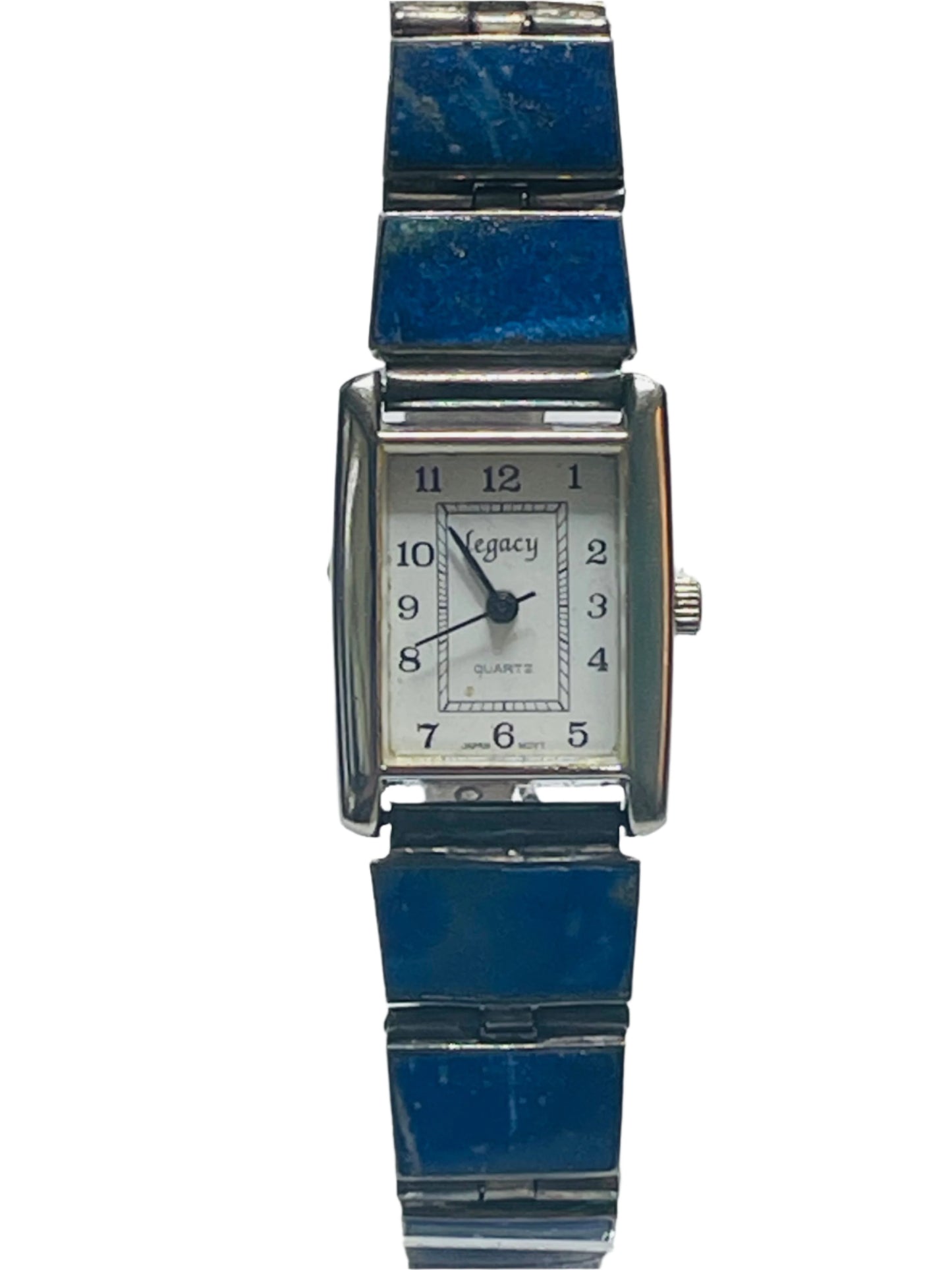 Sterling Silver 950 VINTAGE NON WORKING Watch Band Lapis Lazuli