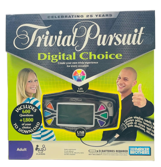 TESTED COMPLETE Trivial Pursuit Digital Choice Board Game