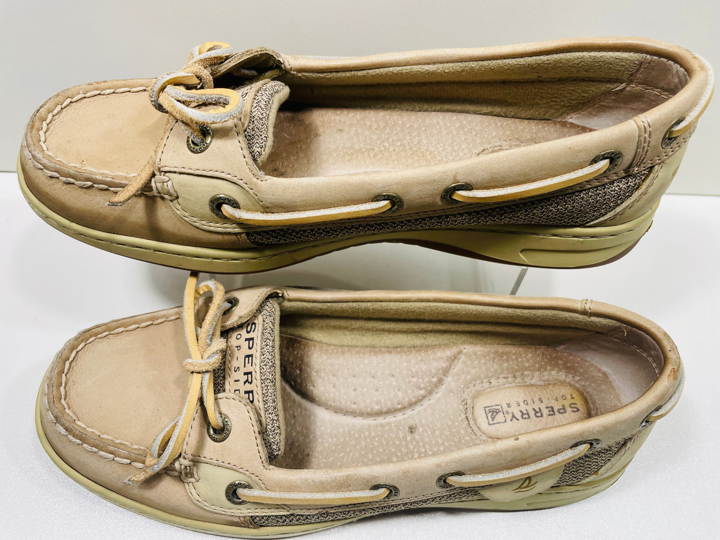 Sperry Top Sider Tan Leather Shoes Ladies 6.5