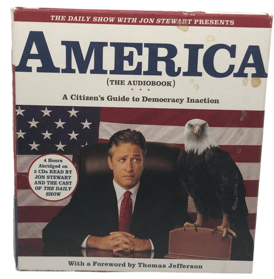 AUDIO BOOK ON CD - JON STEWART - America A Citizens Guide to Democracy