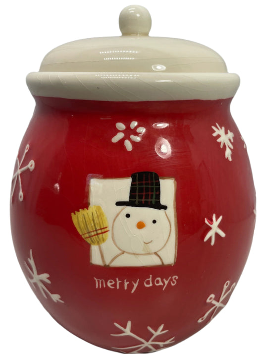 Hallmark Merry Days Cookie Jar w/ Lid