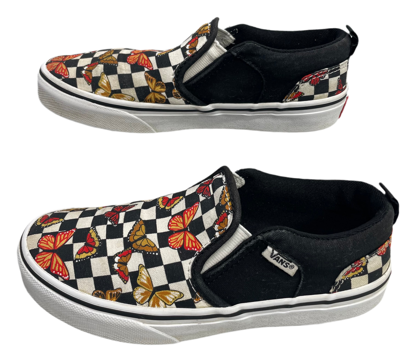 Vans Off the Wall Shoes Butterfly Canvas Slip On Missy 2.0