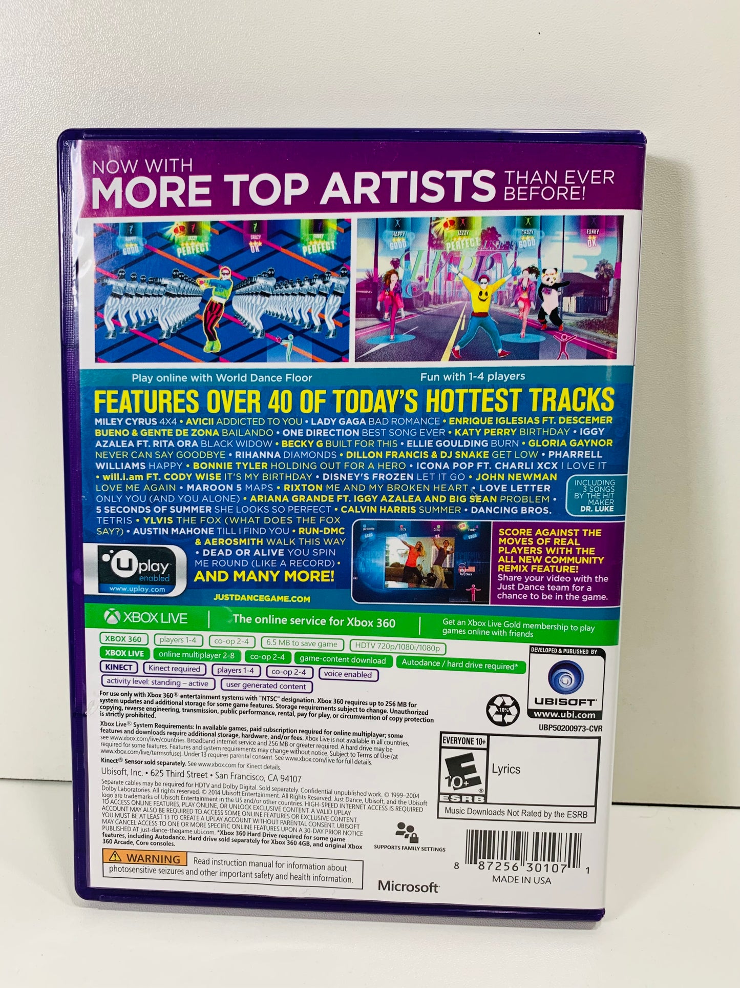 XBOX 360 KINECT LT SURFACE WEAR - Just Dance 2015