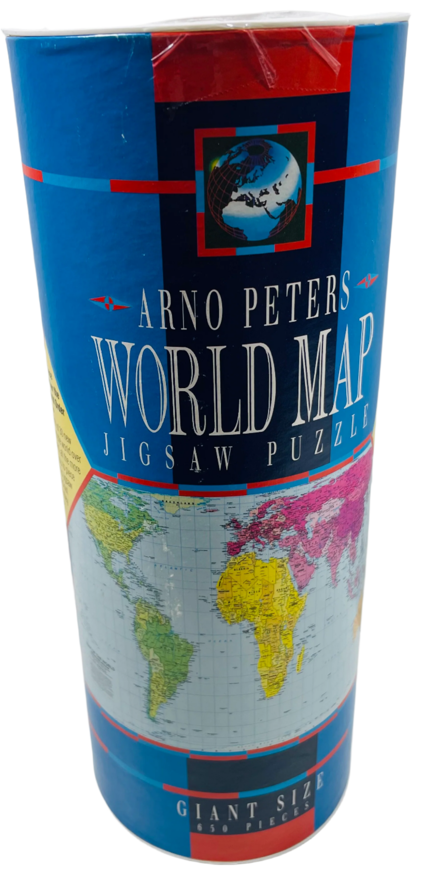 Arno Peters UNCOUNTED World Map Cylinder Puzzle 650 pcs