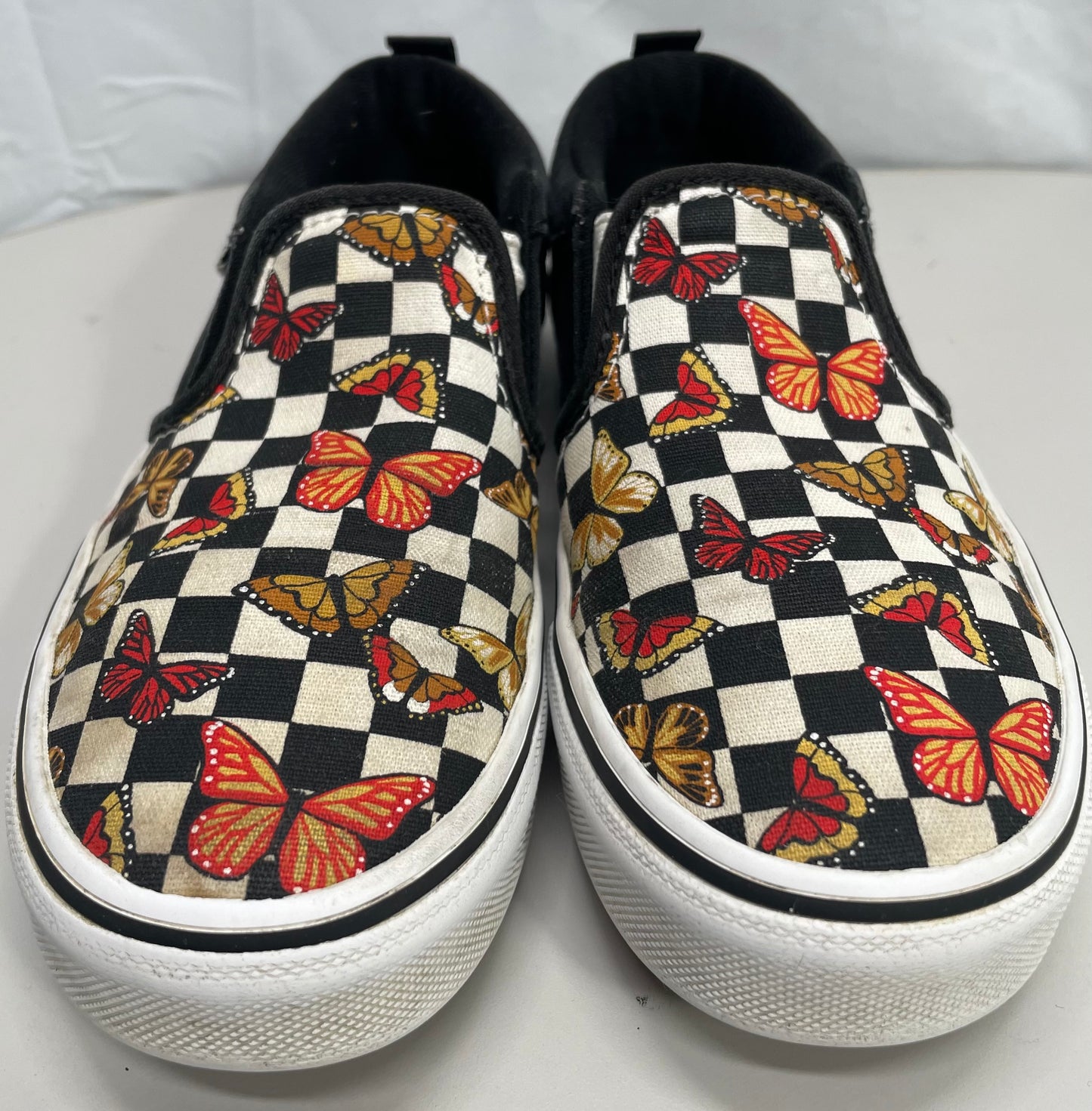 Vans Off the Wall Shoes Butterfly Canvas Slip On Missy 2.0