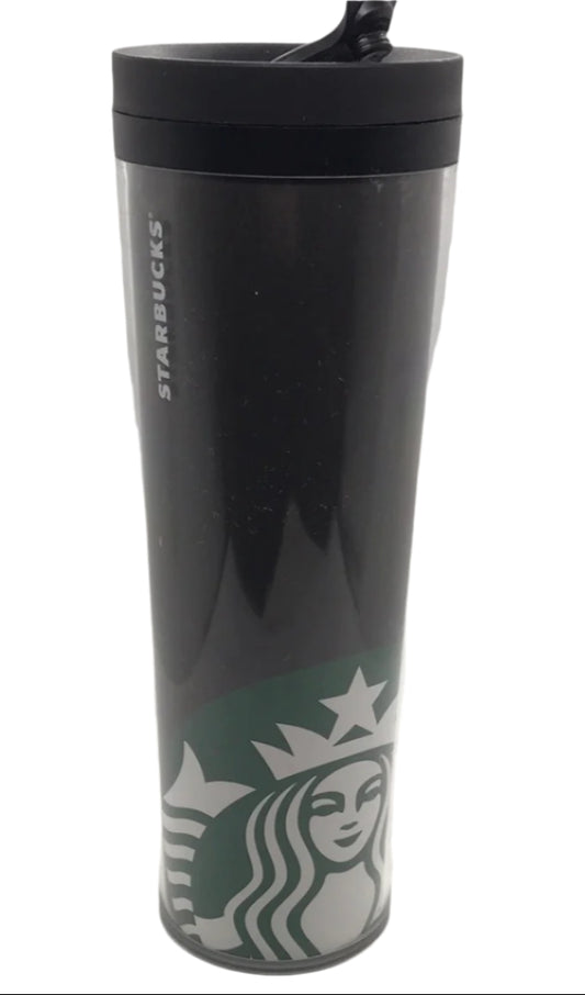 Starbucks 2011 Tall 20 fl oz Double Wall Insulated Tumbler Black with Green Logo