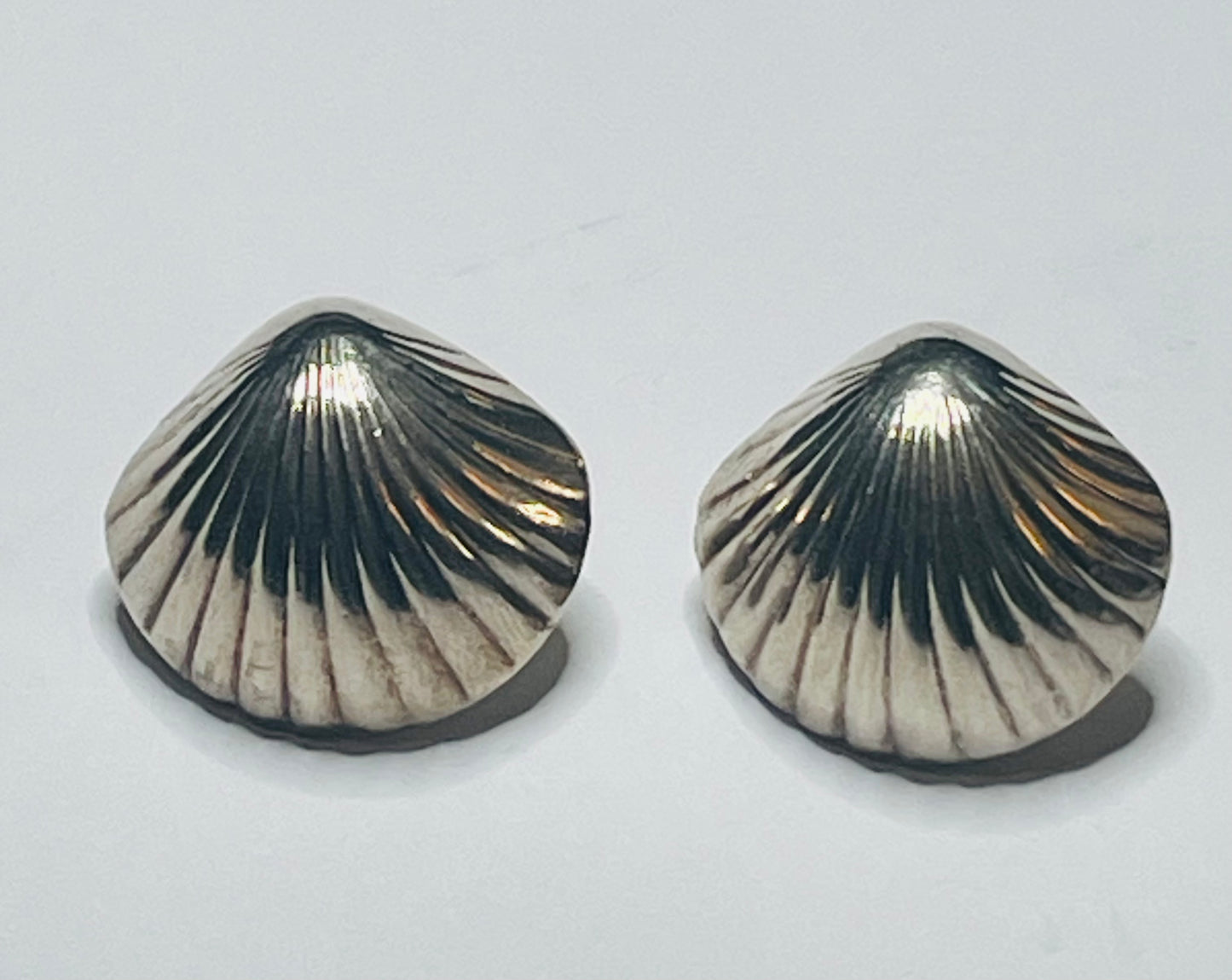 Sterling Silver 925 EARRINGS Post Seashells