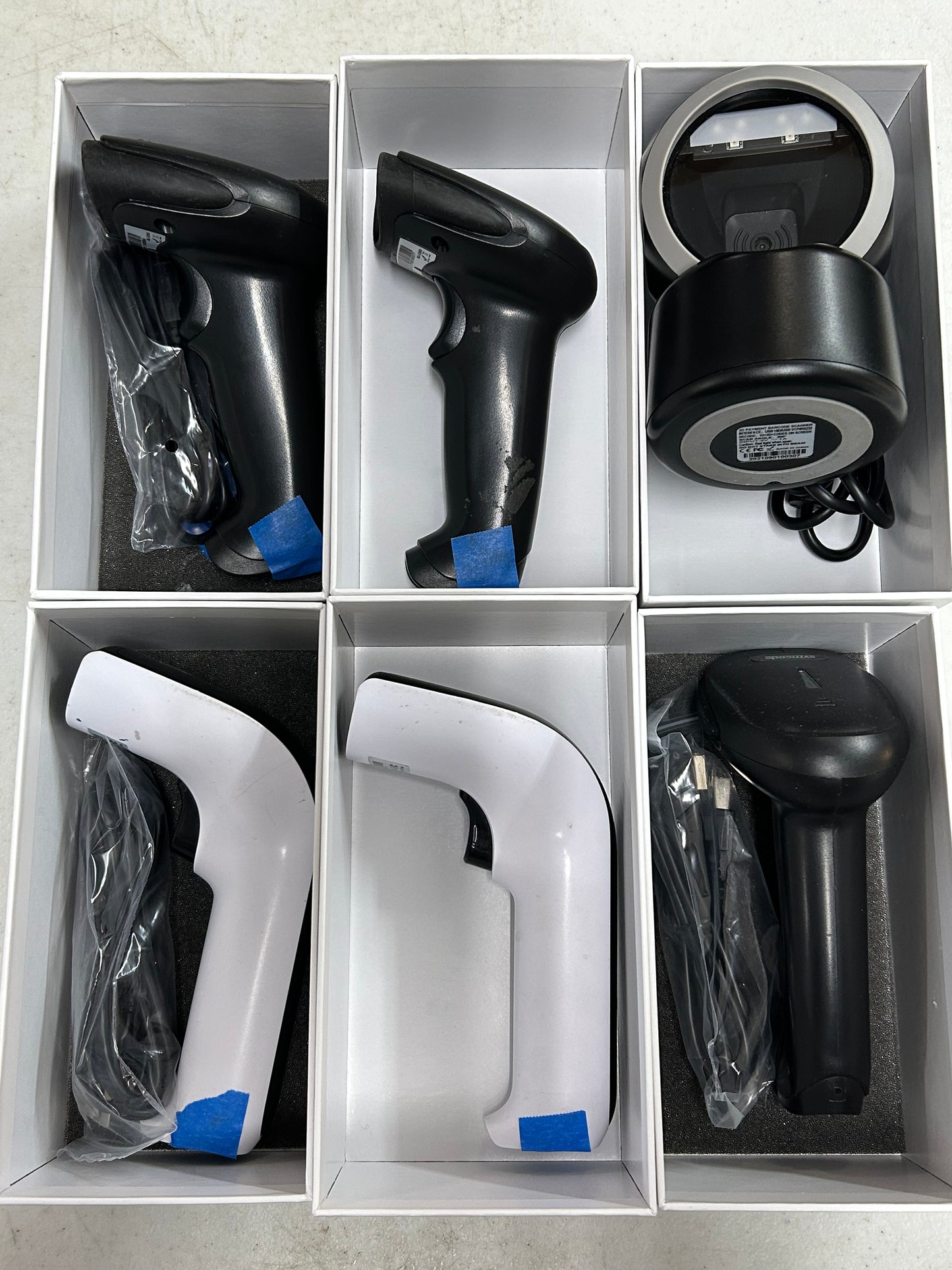 Barcode scanner wireless handheld white