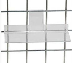 4 x 10 inch Clear Acrylic Shelf for Wire Grid