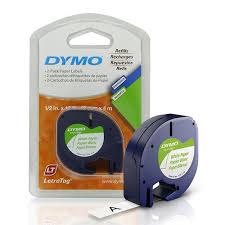 NEW! Dymo Letra-Tag 2 Pack Paper Label Refill WHITE